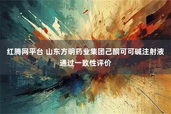 红腾网平台 山东方明药业集团己酮可可碱注射液通过一致性评价