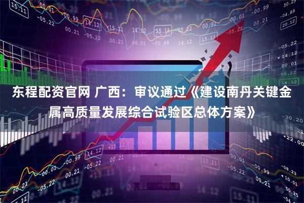 东程配资官网 广西：审议通过《建设南丹关键金属高质量发展综合试验区总体方案》